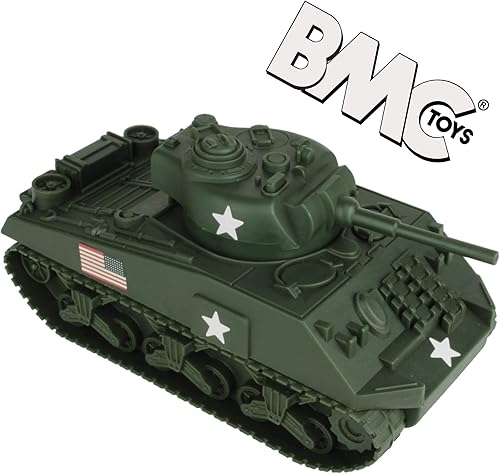Miniatura 13 de BMC WW2 Sherman M4 Tank - OD Green 1:32 Vehículo militar para hombres de plástico del ejército Od Green,Verde bosque