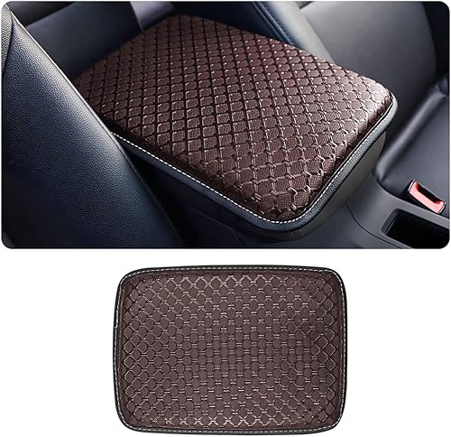 8sanlione Cojín para consola central de automóvil, 11.8 x 8.3 pulgadas, impermeable, antideslizante, piel sintética, protector de caja de asiento