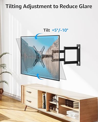 Miniatura 6 de MOUNTUP Soporte de pared para TV de movimiento completo para la mayoría de televisores de 13 a 42 pulgadas, brazo articulado de extensión de 21.7