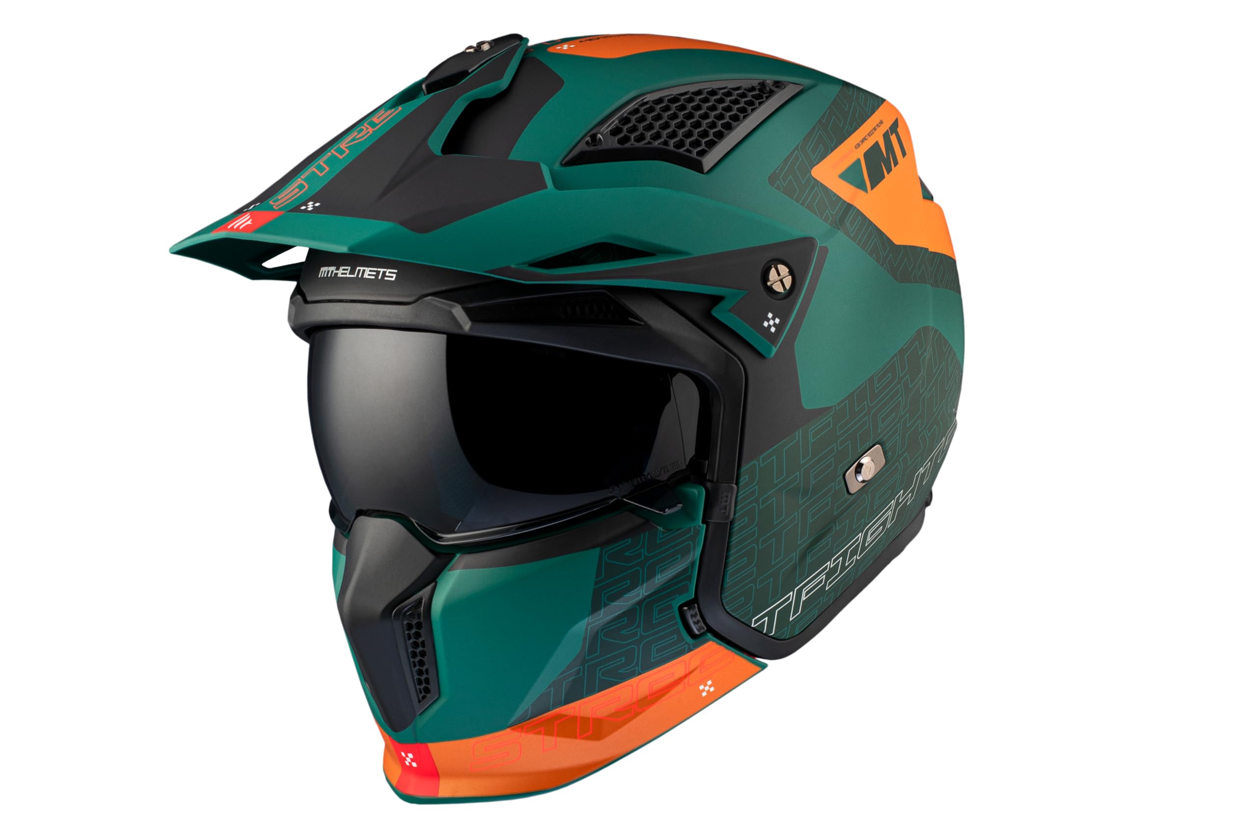 MT Helmets Streetfighter SV S – Casco Moto Integral Abierto con Visor Solar Retráctil, Estilo Streetfighter, Interior Lavable y Calota HIRP | Homologado ECE 22.06 & Dot