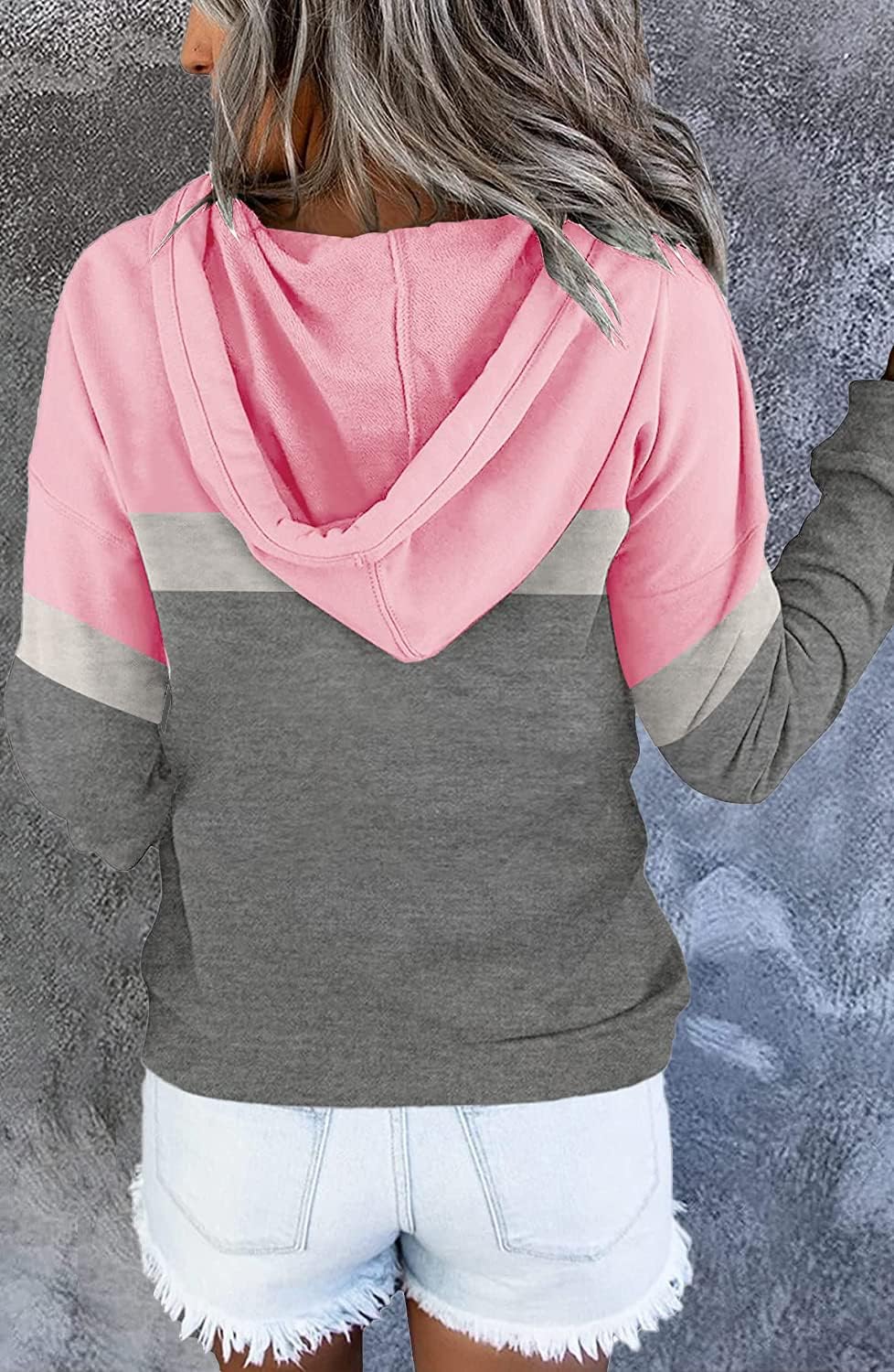 VIEACTIVEWEAR Hoodie for Women Tie Dye Sweatshirt Button Down Tops Casual Long Sleeve Oversize Pullover - Image 5