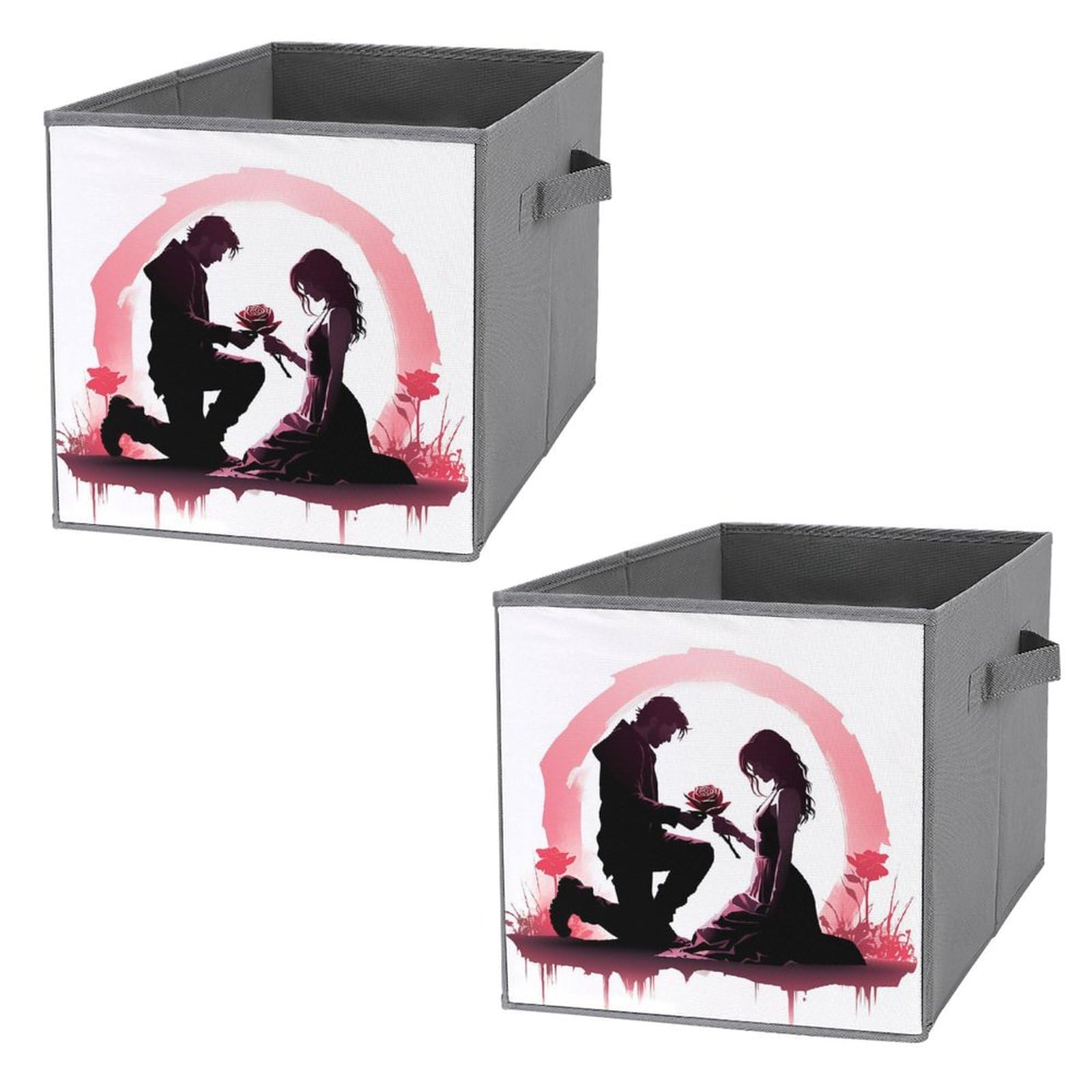 Bacs de rangement pliables tissu cubes pour organiser les vêtements x2