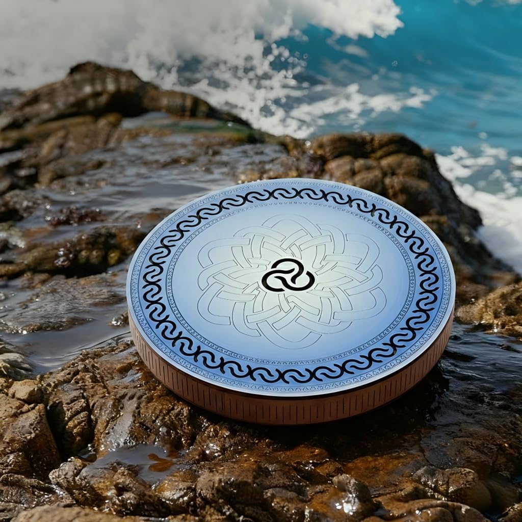 Hluru Ocean Drum & Stream Drum for Sound Healing, Professional Meditation Percussion Instrument, Natural Soothing Sound for Yoga, Sleep, Therapy, and Mindfulness (Ocean Drum, Medium Size)