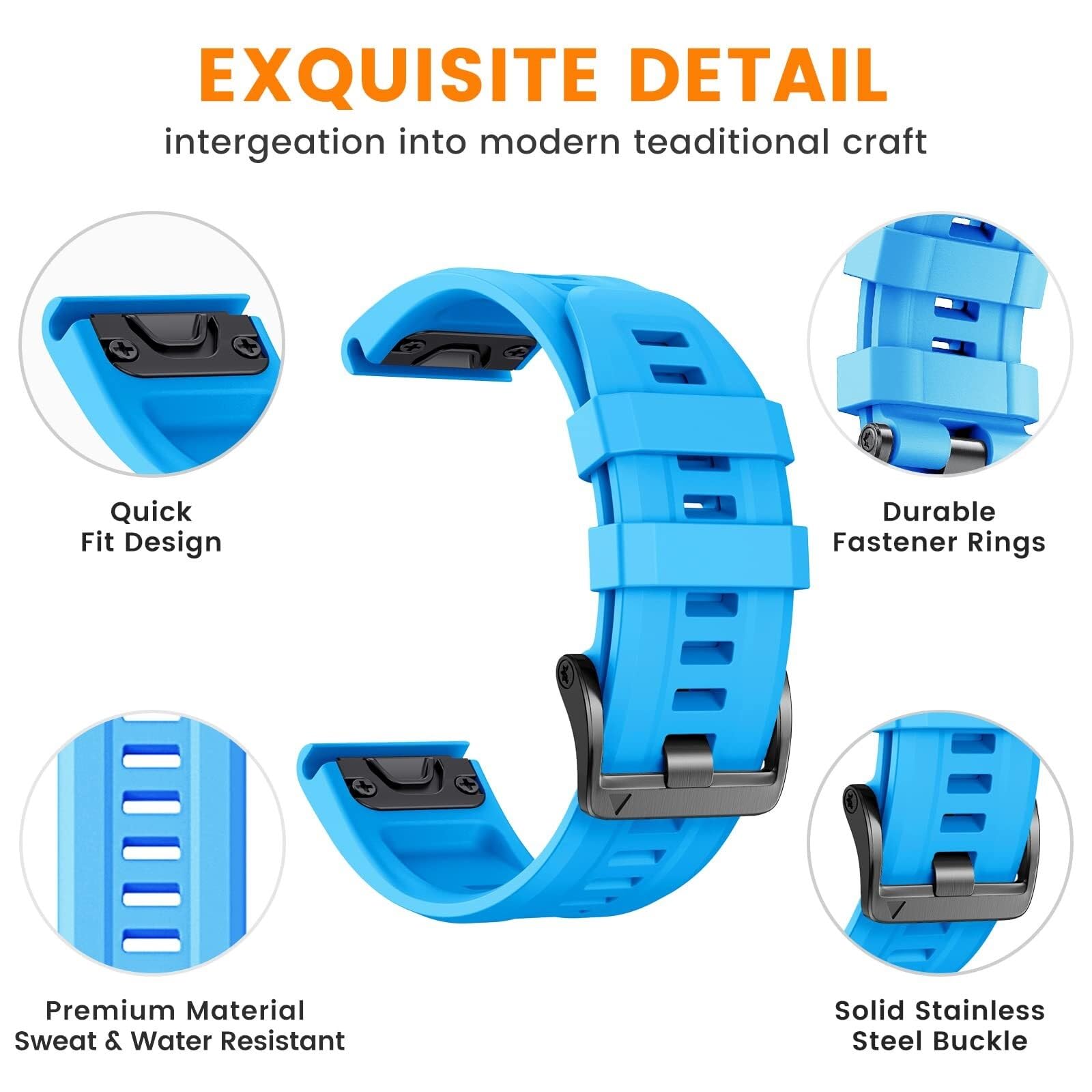 dla Fenix ​​Band 7s 20mm 7s/6s/5s zegarek 5s Plus silikonowa bransoletka 6s Pro sportowy pasek do smartwatcha (czarny)