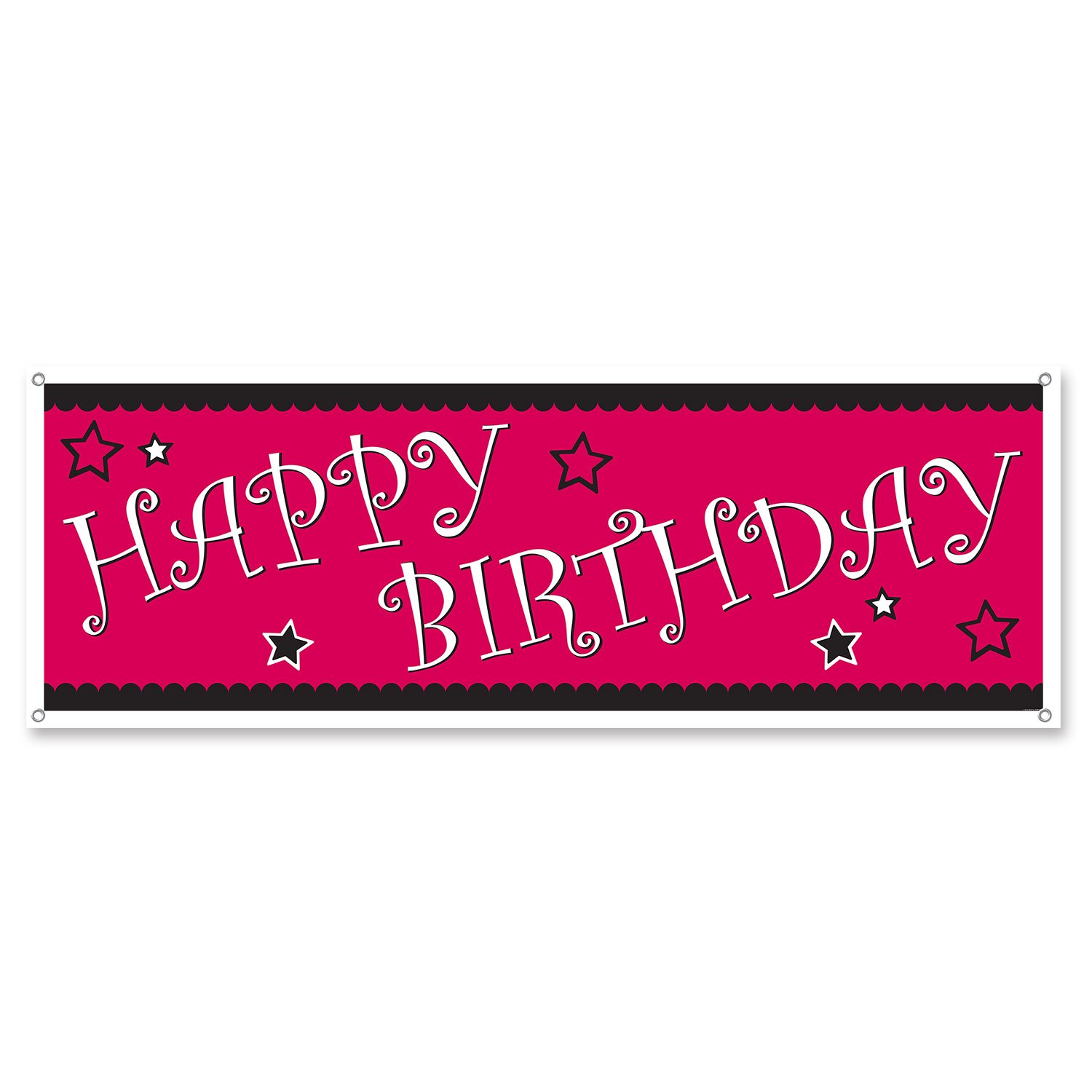 Beistle 57051 Bannière Happy Birthday 1,5 m x 53,3 cm