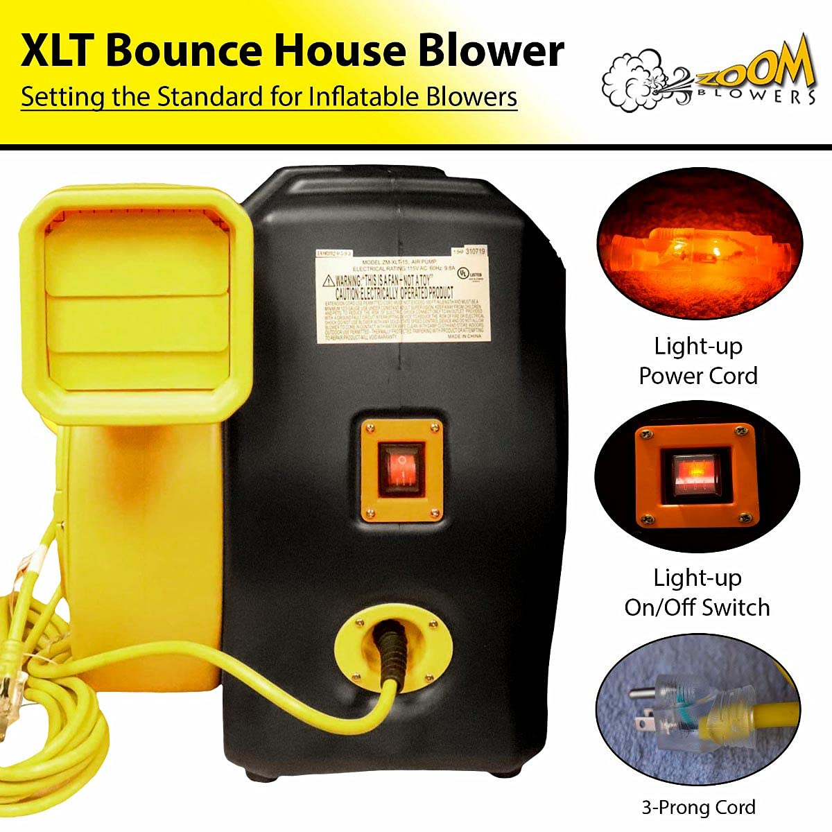 Zoom Blowers 1.5 HP Zoom XLT Commercial Air Blower Powerful, Compact