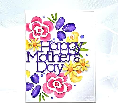 Miniatura 3 de Troqueles para hacer tarjetas, troqueles de corte de metal para el Día de la Madre, troqueles de papel para álbumes de recortes, suministros para