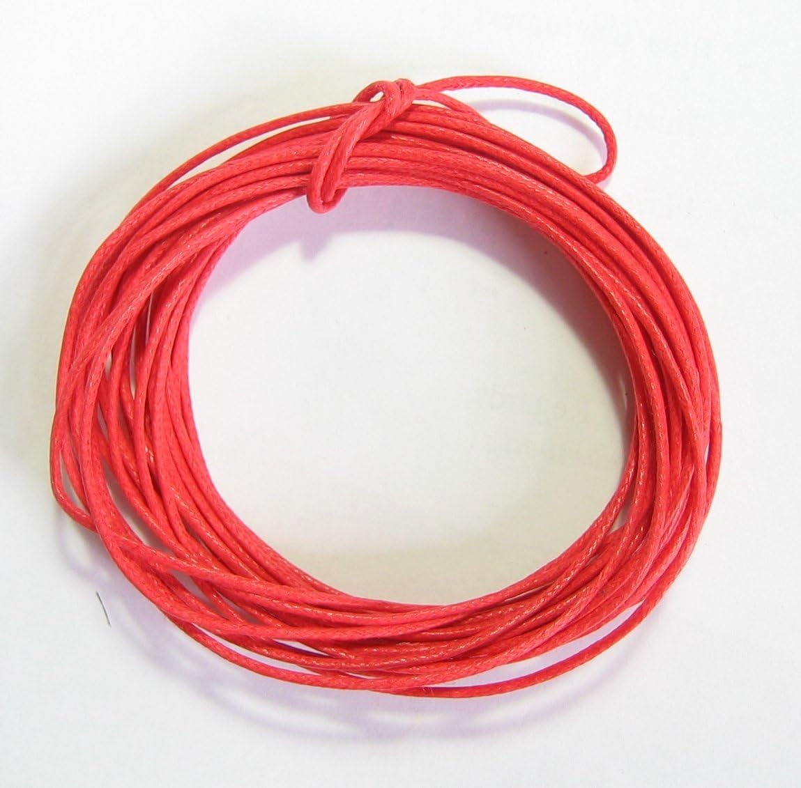 Dreambell Waxed Cotton Necklace Bead STRINGING Cord 1MM Red 10 Yards / 30 feet/Findings