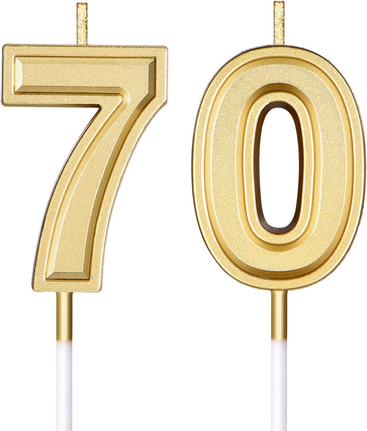 Frienda 70th Birthday Candles Cake Numeral Candles Happy Birthday Cake