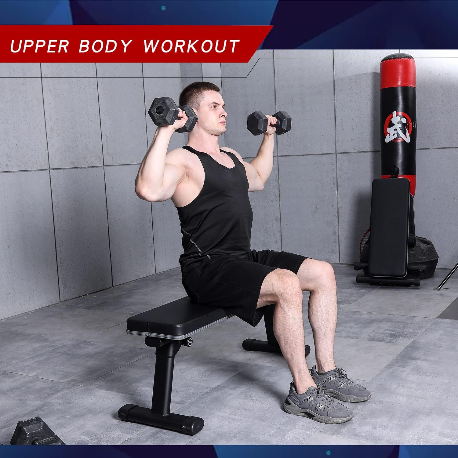 Letusto Flat Bench Heavy Duty Foldable for Multi-Purpose Workout 1100 Lb Capacity, Weight and Dumbbell Standard Training, Ab Exercises & Bench Press : Sports & Outdoors