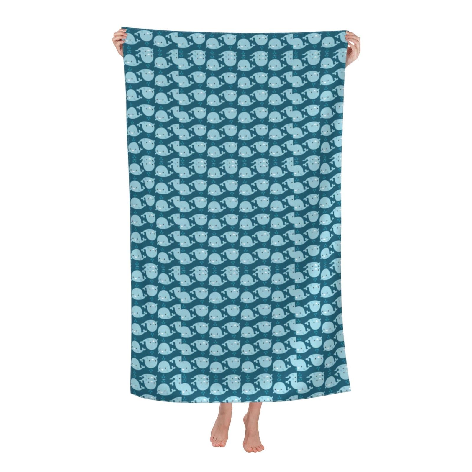 Cbaaghh Cartoon Whales Background Print Adult Beach Towels,Beach & Pool Towel,Beach Towels,Towels For Camping