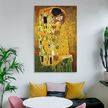 Amazon.co.jp: Gustav Klimtグスタフ・クリムト絵画作品『接吻