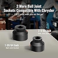 Vista 5 de VEVOR Kit de prensa de rótula, 23 piezas, kit de herramientas, herramientas de extracción e instalación de juntas esféricas de prensa C