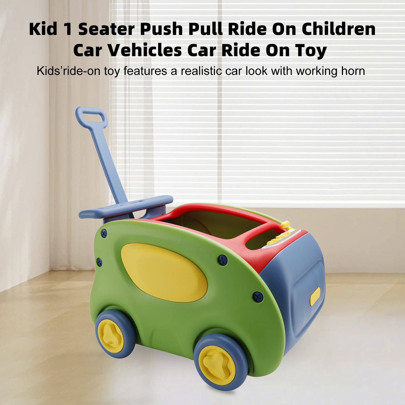 Artudatech Kid 1 Seater Push Pull Ride On Children Car Vehicles Car Ride On Toy Green for Children Ages 15 and Up