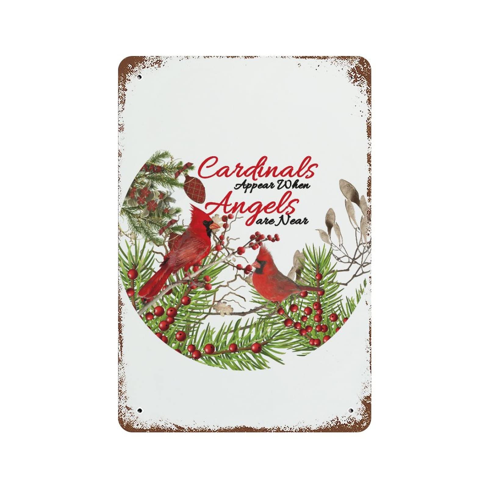 Panneau cadeau de Noël souvenir Cardinals Appear deuil et décoration