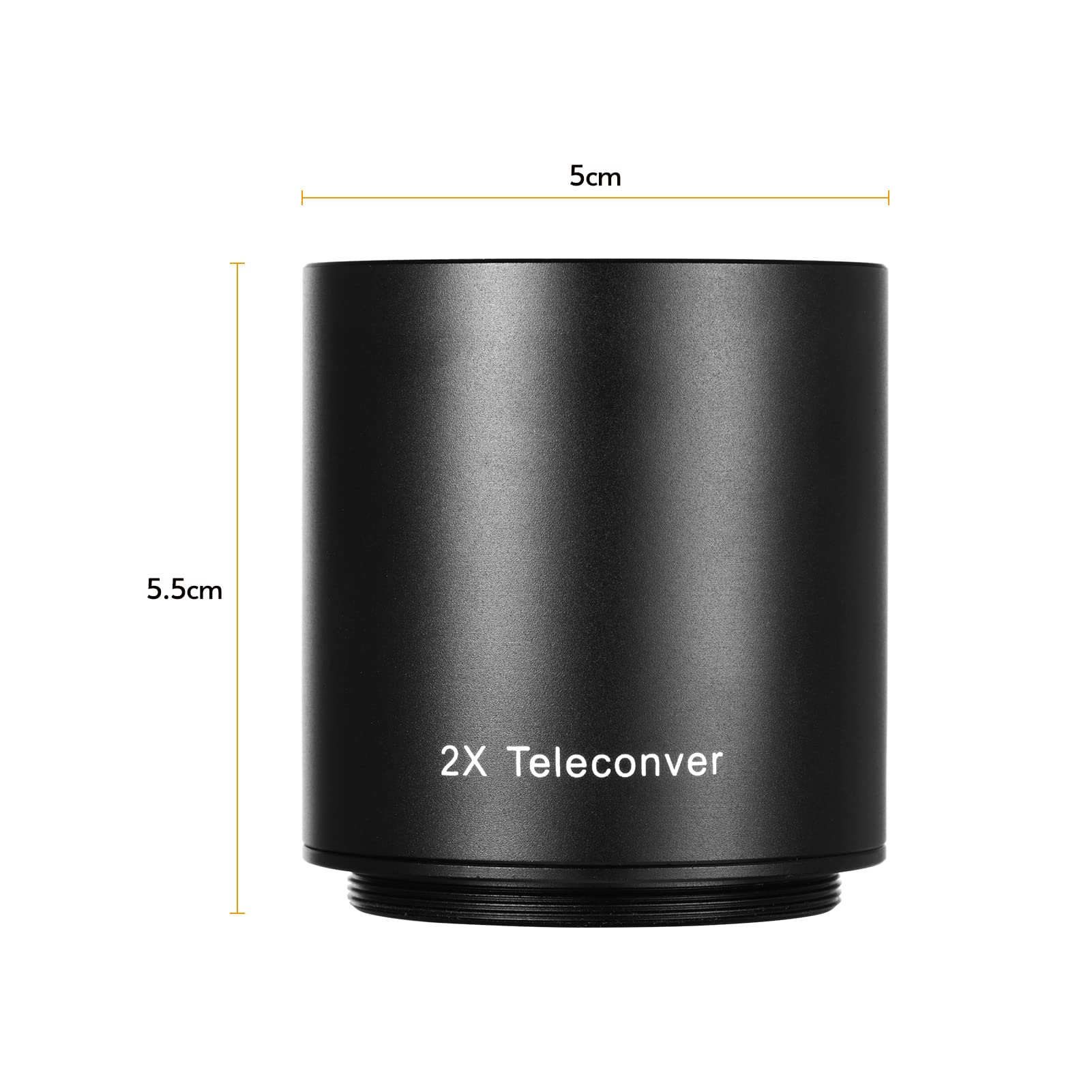 HUIOP Objectif de téléconvertisseur 2X Objectif de convertisseur de Mise au Point Manuelle pour objectifs de Montage en T de caméra 650-1300mm 500mm 420-800mm