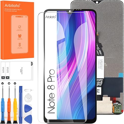 Pantalla para Xiaomi Redmi Note 8 Pro Reemplazo de pantalla para Redmi Note 8 Pro Pantalla LCD 2015105, M1906G7I, M1906G7G Pantalla táctil
