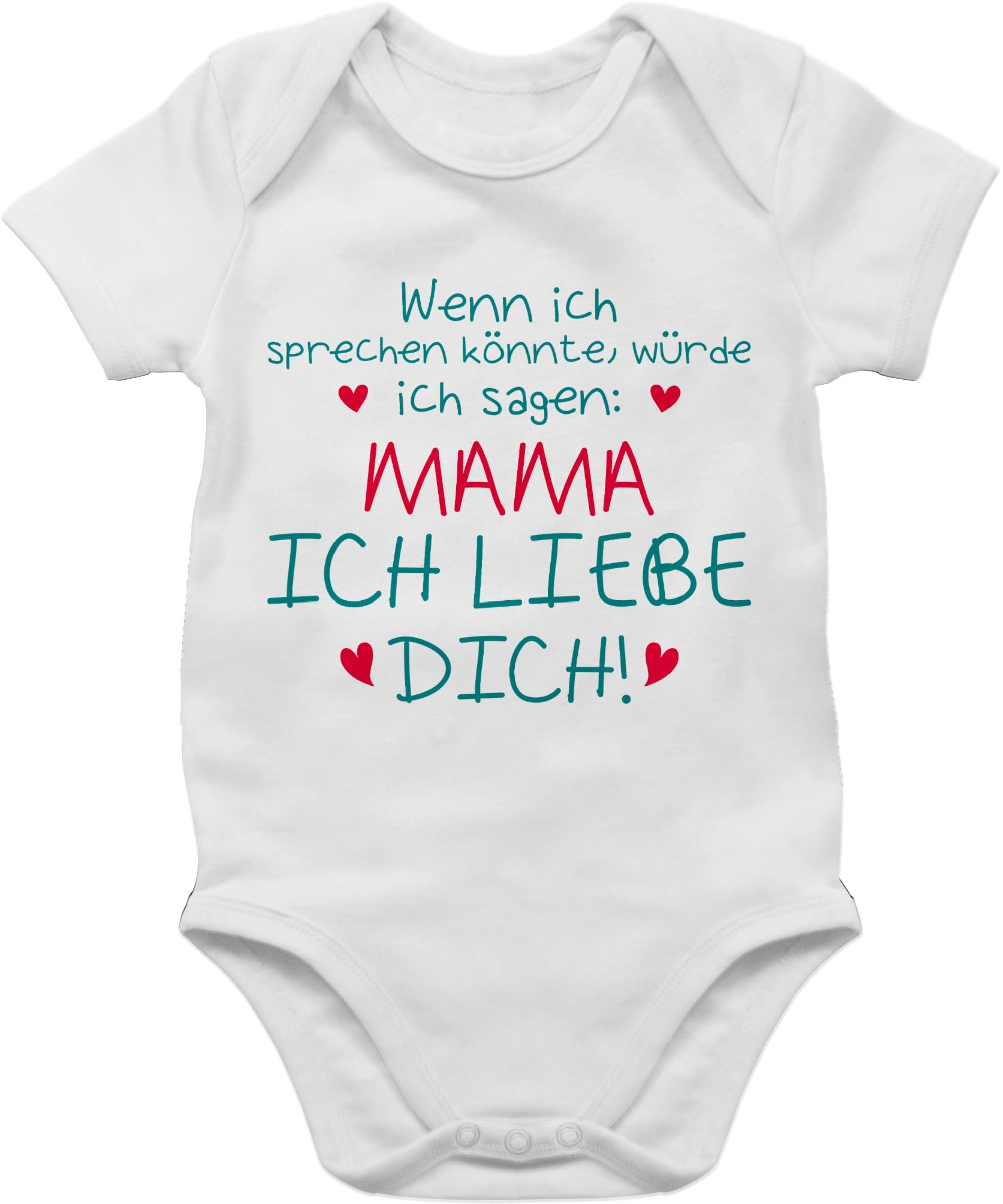 Shirtracer - Baby Body Kurzarm - Mama ich liebe dich