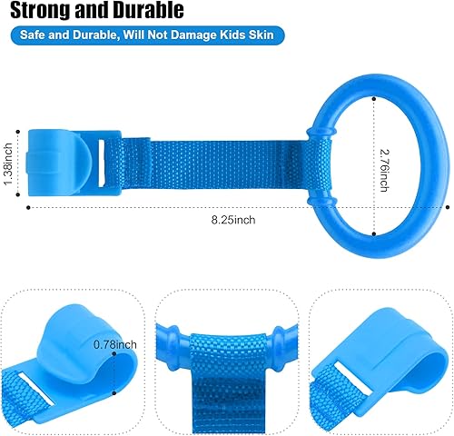 Miniatura 4 de Anillos de dominadas para bebé, paquete de 4 asistentes de pie de cama, anillos de tracción para niños pequeños, herramientas de entrenamiento para