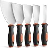 5 Piece Scraper Set Flexible and Rigid Scrapers for Plastering and Puttying Drywall Spatula Set for Scraping and Finishing Wallpaper