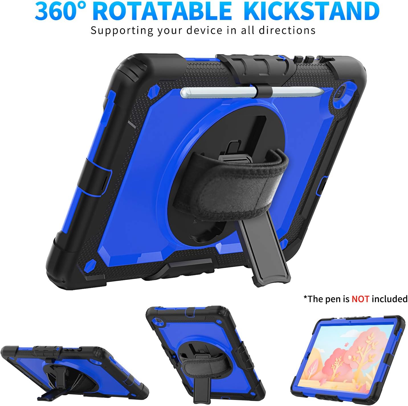 Best Cyber Monday 🔥 Timecity Case Compatible with Samsung Galaxy Tab S6 Lite 10.4 2020 (SM-P610/ P615), with Pen Holder Built-in Screen Protector&360 Degree Swivel Stand&Hand Strap&Shoulder Strap - Dark Blue Best Cyber Deals 🔥 Timecity Case Compatible with Samsung Galaxy Tab S6 Lite 10.4 2020 (SM-P610/ P615), with Pen Holder Built-in Screen Protector&360 Degree Swivel Stand&Hand Strap&Shoulder Strap - Dark Blue