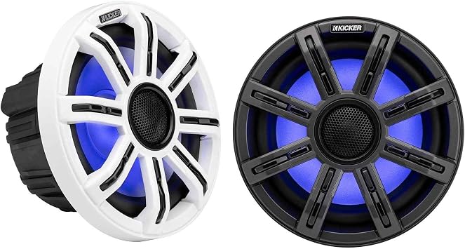 KICKER 51MSC8 8 in Marine Speaker 48KMA1502 Amplifier Bundle