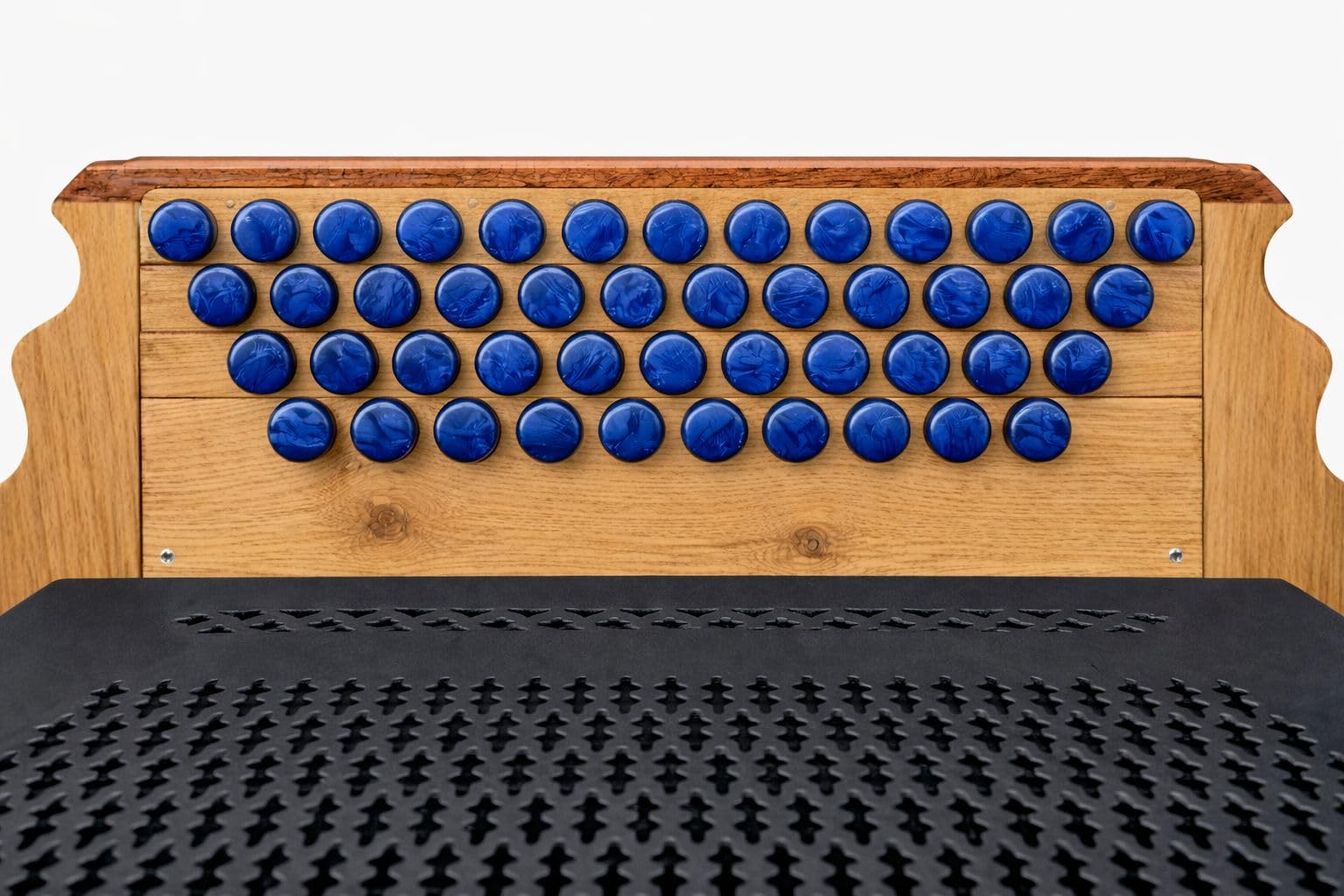 Harmonikaknöpfe Perlmutt blau 58 Stück für Steirische Harmonika – hochwertige Diskantknöpfe zum Nachrüsten & Reparieren – edles Design, langlebig & passgenau – Zubehör für Volksmusikinstrumente