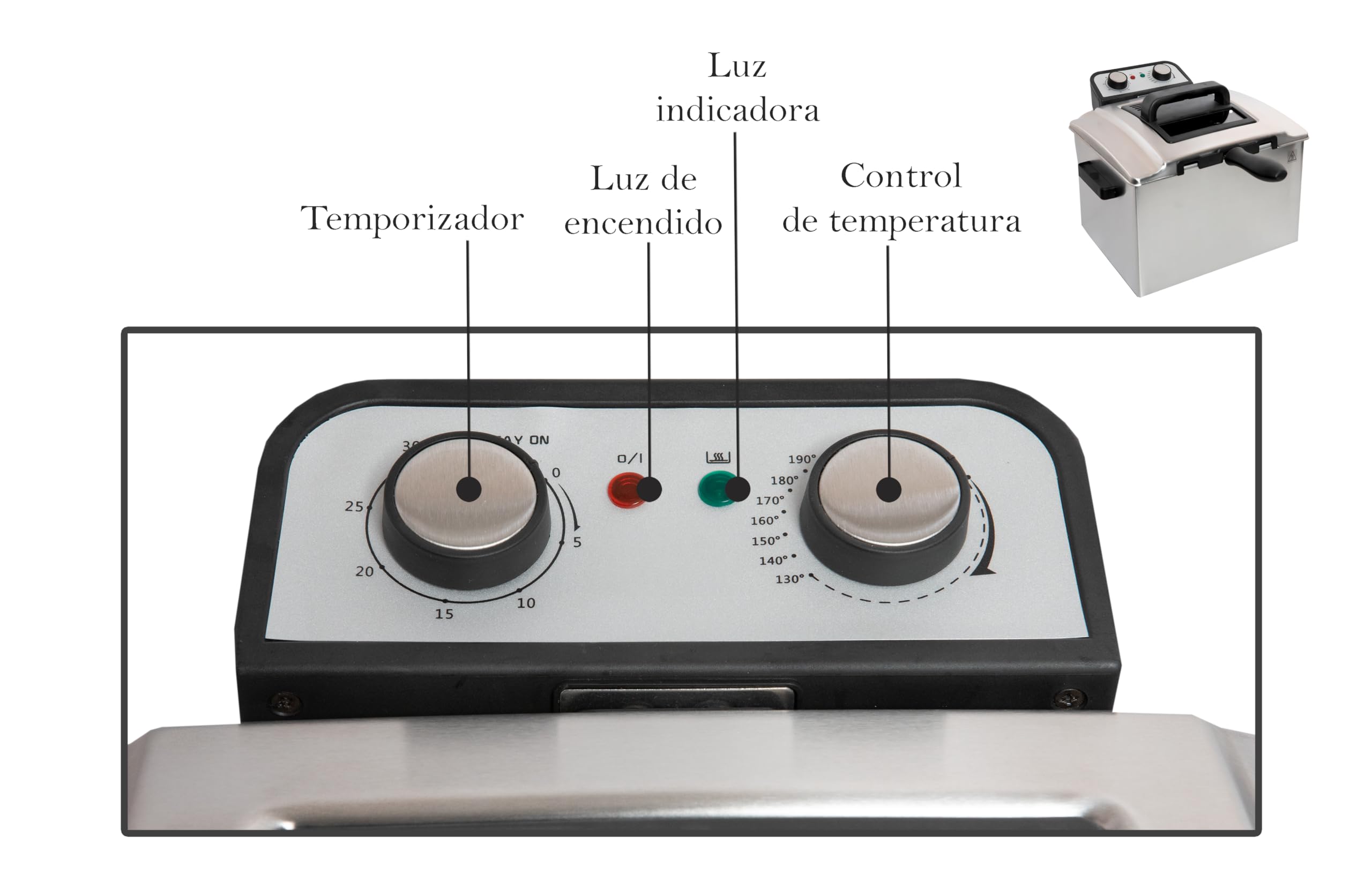 FREIDORA ELECTRICA 5L 3000W PROFESIONAL 3 CESTAS INCLUIDAS TERMOSTATO DE TEMPERATURA DESMONTABLE ACERO INOXIDABLE