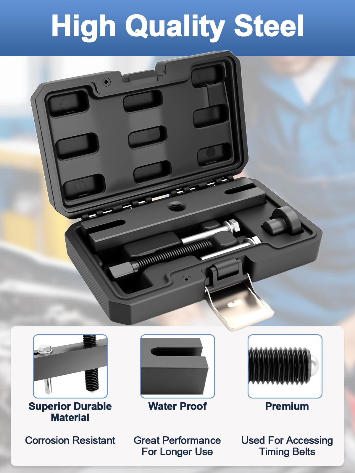 Kurbelwellen-Riemenscheiben Abzieher Werkzeugset für Ford 2.0 EcoBlue/TDCi, Kompatibel mit Transit, Transit Custom, Tourneo Custom