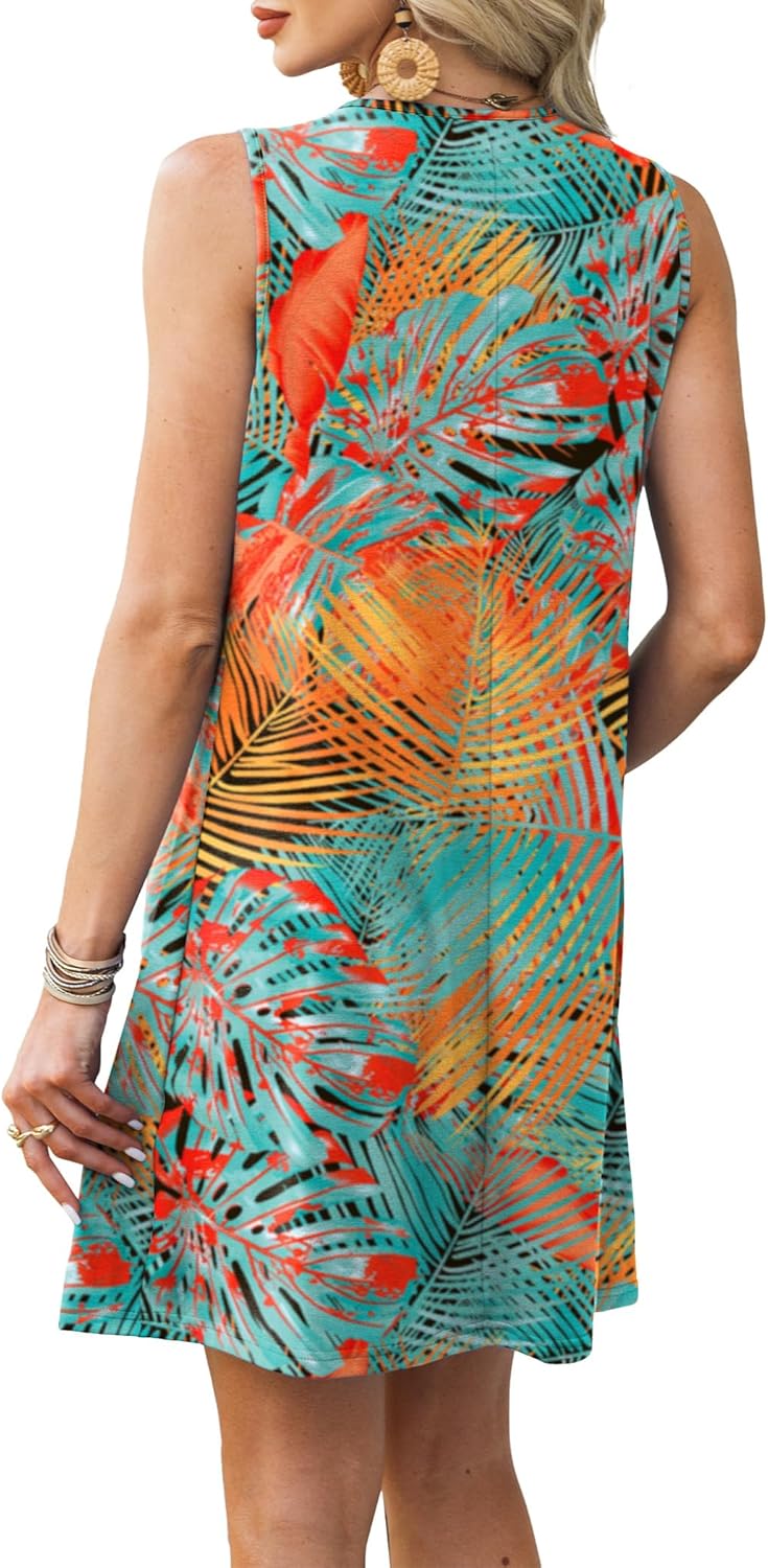 RUMIA Summer Dresses for Women Sleeveless Beach Vacation Coverup with Pockets (S-2XL) - Image 4