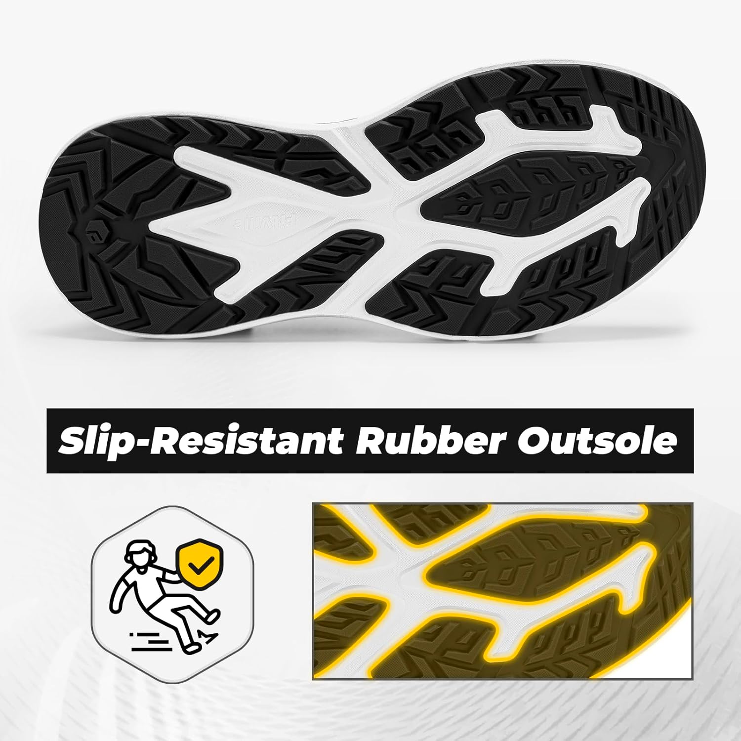 FitVille Men's Running Shoes, Maximum Support & Comfort, Built for Bigger Men Needing Wide Toe Box & High-Instep, Explosive Energy Return, Featherlight Sneakers for Road, Gym, All-Day Wear - Image 5