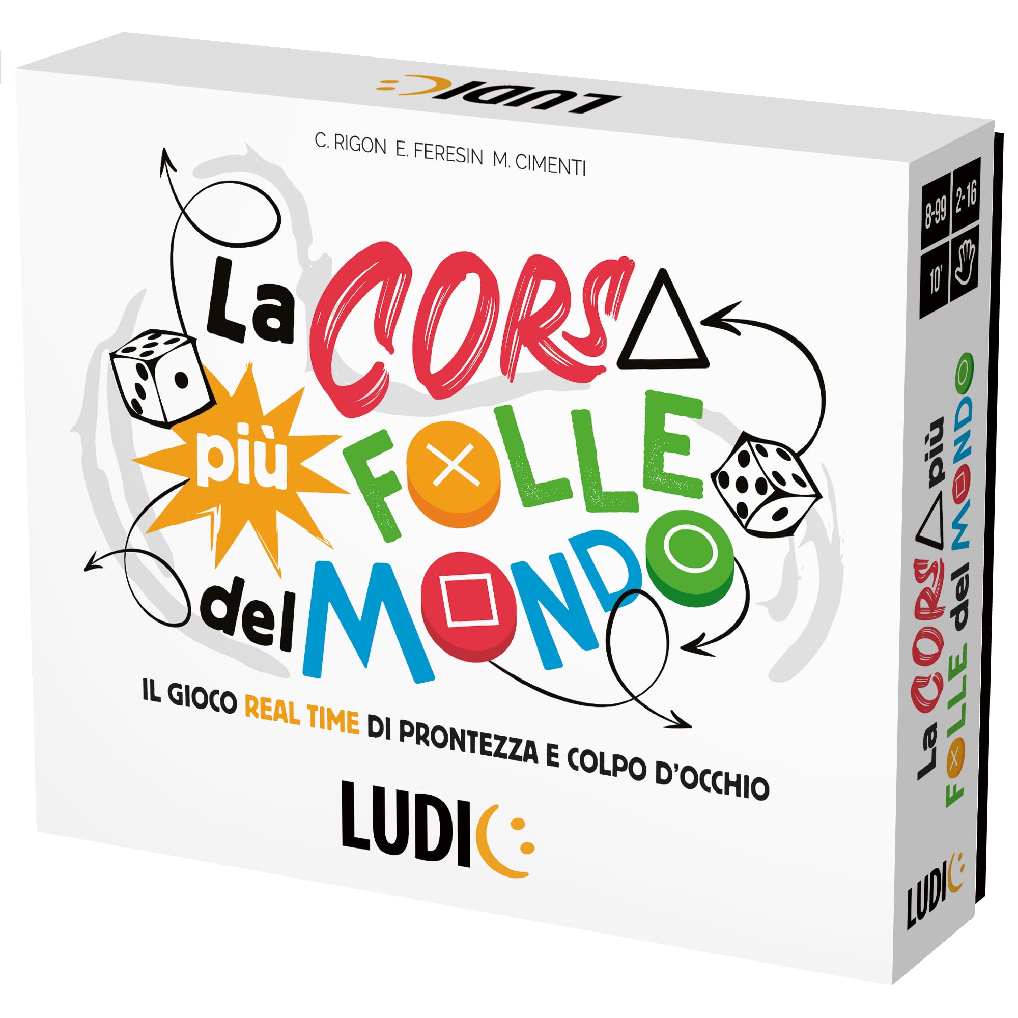 Ludic IT59124 The Craziest Race in the World, Real Time Game of Readiness and Eye Strike IT59124 Family Game for 4-8 Players Made in Italy