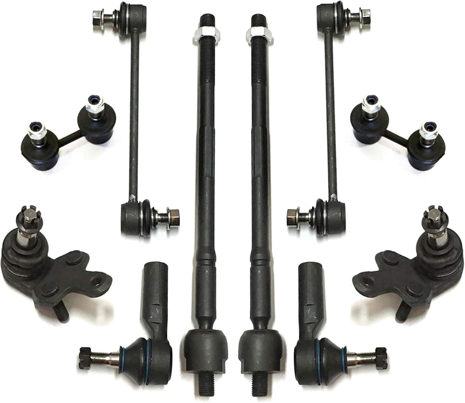 PartsW - 10 Pc Rear & Front Suspension Sway Bar End Link Outer Inner Tie Rod Ends Lower Ball Joints Kit Fits LEXUS ES300/TOYOTA AVALON/TOYOTA CAMRY