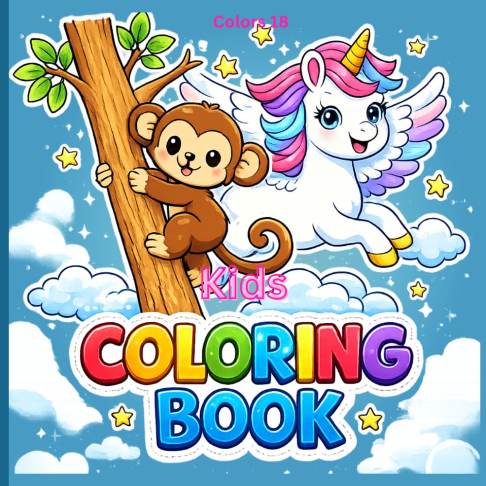 Coloring book for kids: Fun and Simple Animal Coloring Pages for Kids ages 3 - 8 Easy and Cute Animals for Little Artists: Cute and Easy Animal Designs for Kids Ages 3-8