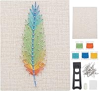 WEBEEDY DIY String Art Kit for Adults & Beginners - Feather Nail Craft with Frame & All Accessories - Unique Home Wall Decor Gift