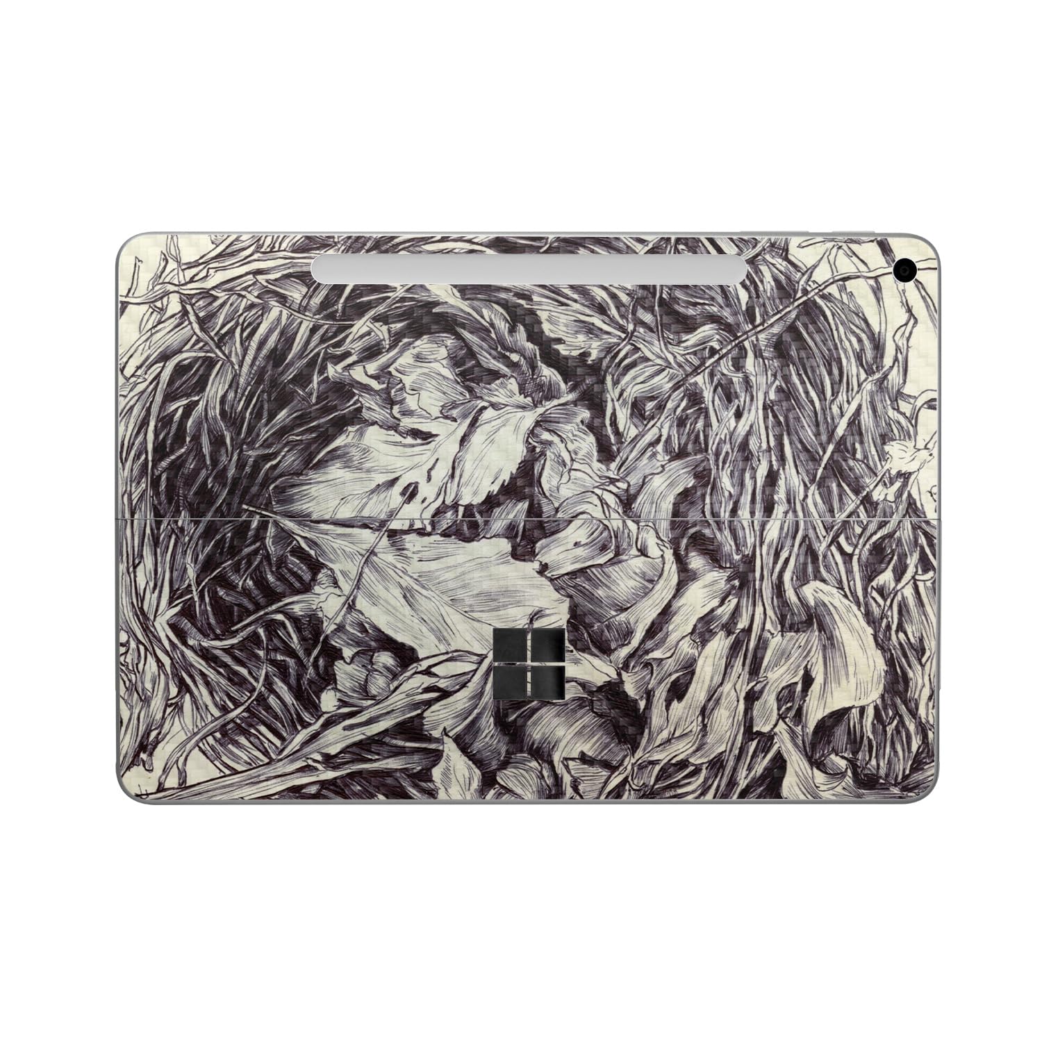 Carbon Fiber Tablet Skin Compatible with Microsoft Surface Pro 12" (2025) - Nest Sketch - Premium 3M Vinyl Protective Wrap Decal Cover - Easy to Apply | Crafted in The USA by MightySkins