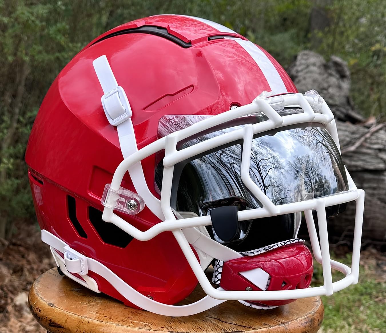 Football Helmet Visor Clear Mirror Anti-Fog Shield with Quick Clips, Universal Fit for Speedflex, Schutt F7, Speed, Xenith, Adult & Youth Helmets, Scratch Resistant, UV Protection