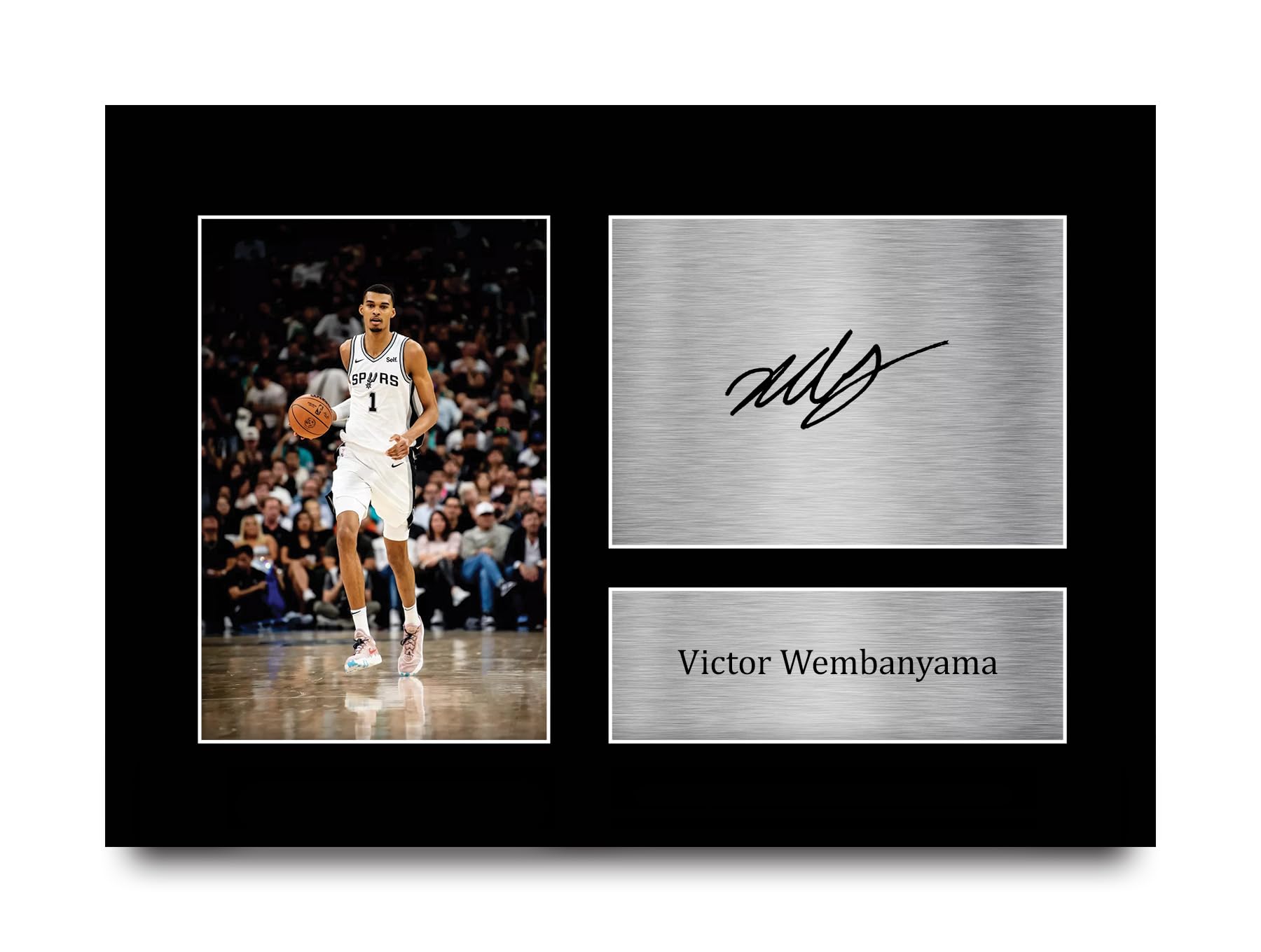 HWC Trading A4 Victor Wembanyama San Antonio Spurs Basketball Gifts Printed Signed Autograph Picture for Basketball Memorabilia Fans - A4
