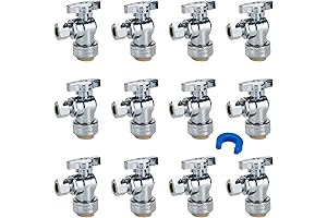 SUNGATOR 12-Pack 1/2 Inch Shark Bite Shut Off Valve