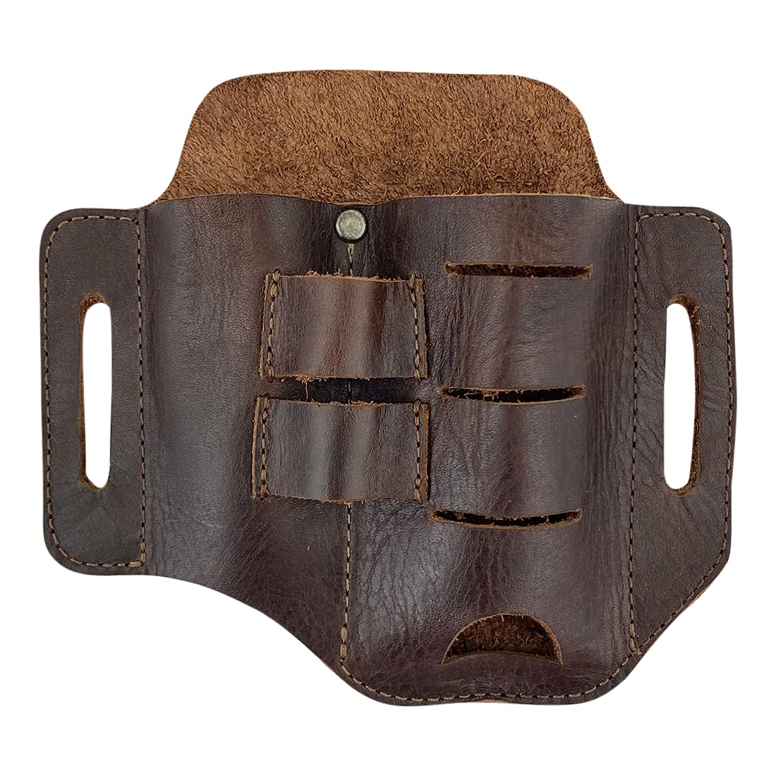 Hide & DrinkUrban Tactical Tool Holster Handmade from Full Grain Leather - Durable Accessory for Carrying Tools with Easy Belt Attachment - Great for Multi-Tool, Pliers, Flashlight - Bourbon Brown