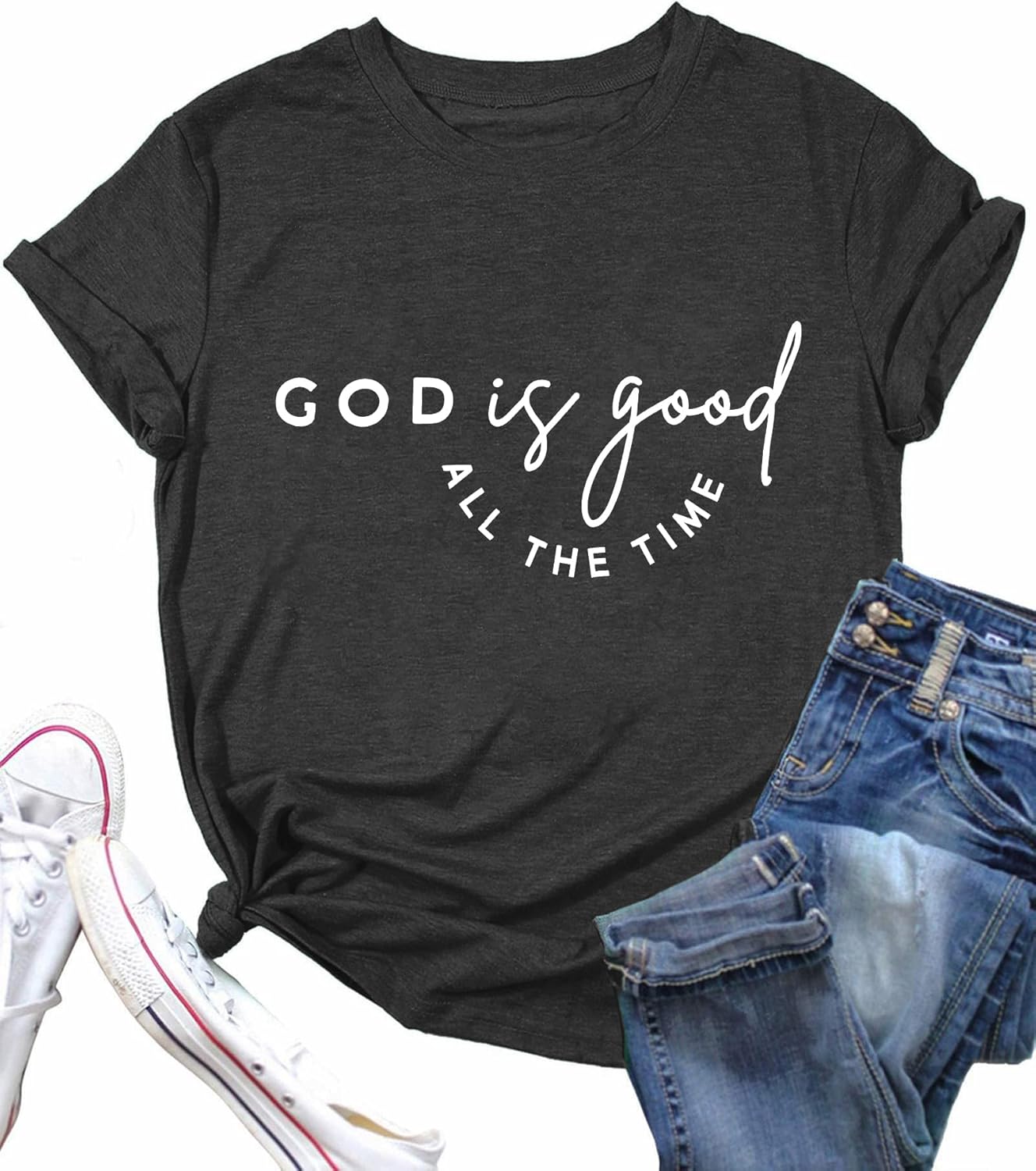 Christian Shirt for Women Jesus The Way The Truth The Life T-Shirt Bible Verse Inspirational Tee Tops