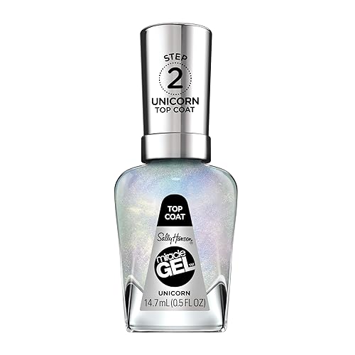 Sally Hansen Miracle Gel - Esmalte de uñas, capa superior de unicornio, 0.5 onzas líquidas