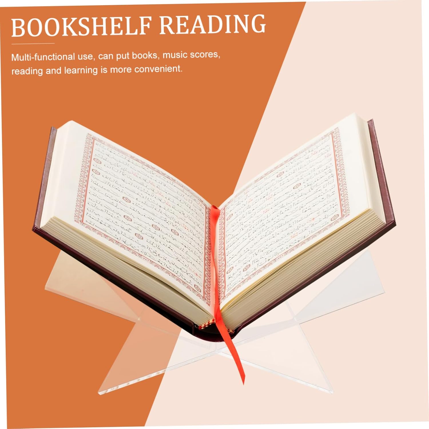 Elegant Acrylic Book Display Stand Book Holder Stand for Reading Accessories for Home