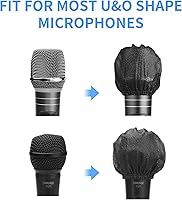 Vista 5 de 120 piezas (60 pares) Fundas desechables para micrófono no tejidas, cubiertas de micrófono envueltas individualmente para cubiertas de micrófono