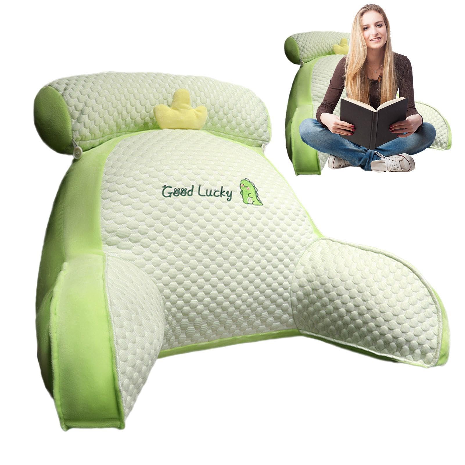 Oreiller de lecture de lit repose-dos lombaire avec accoudoirs