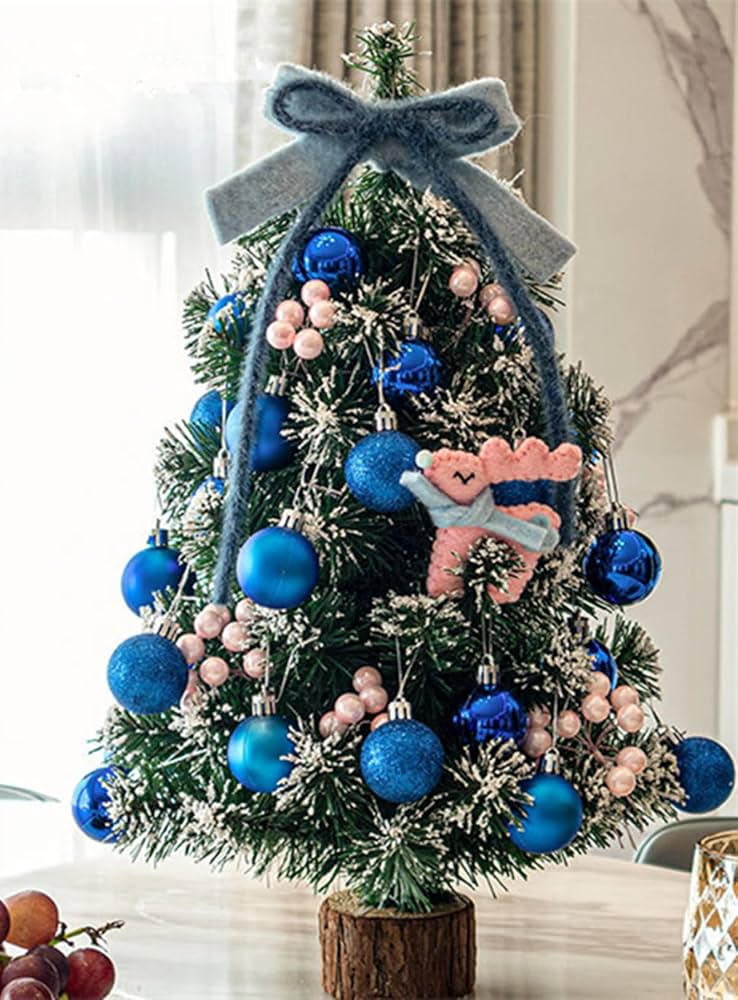 Amazon.co.jp: QQY ミニクリスマスツリー、デスクトップクリスマス