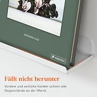 Lifewit Fali Polc Szett 4 db Fehér 38 cm Tárolás Dekoráció 5