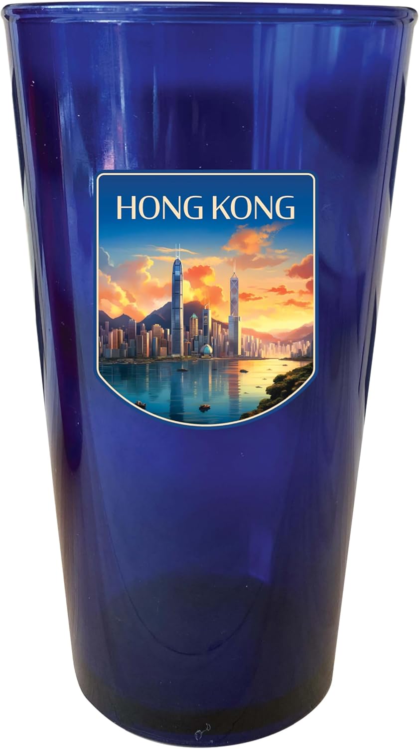 Pack de 4 Vasos Plásticos R and R Imports 16 oz Azul