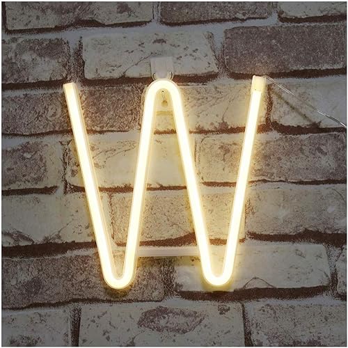 Miniatura 3 de Luces LED de neón del alfabeto blanco cálido, luces de neón con letras, luces nocturnas con bateríafuncionamiento USB, para boda, fiesta de