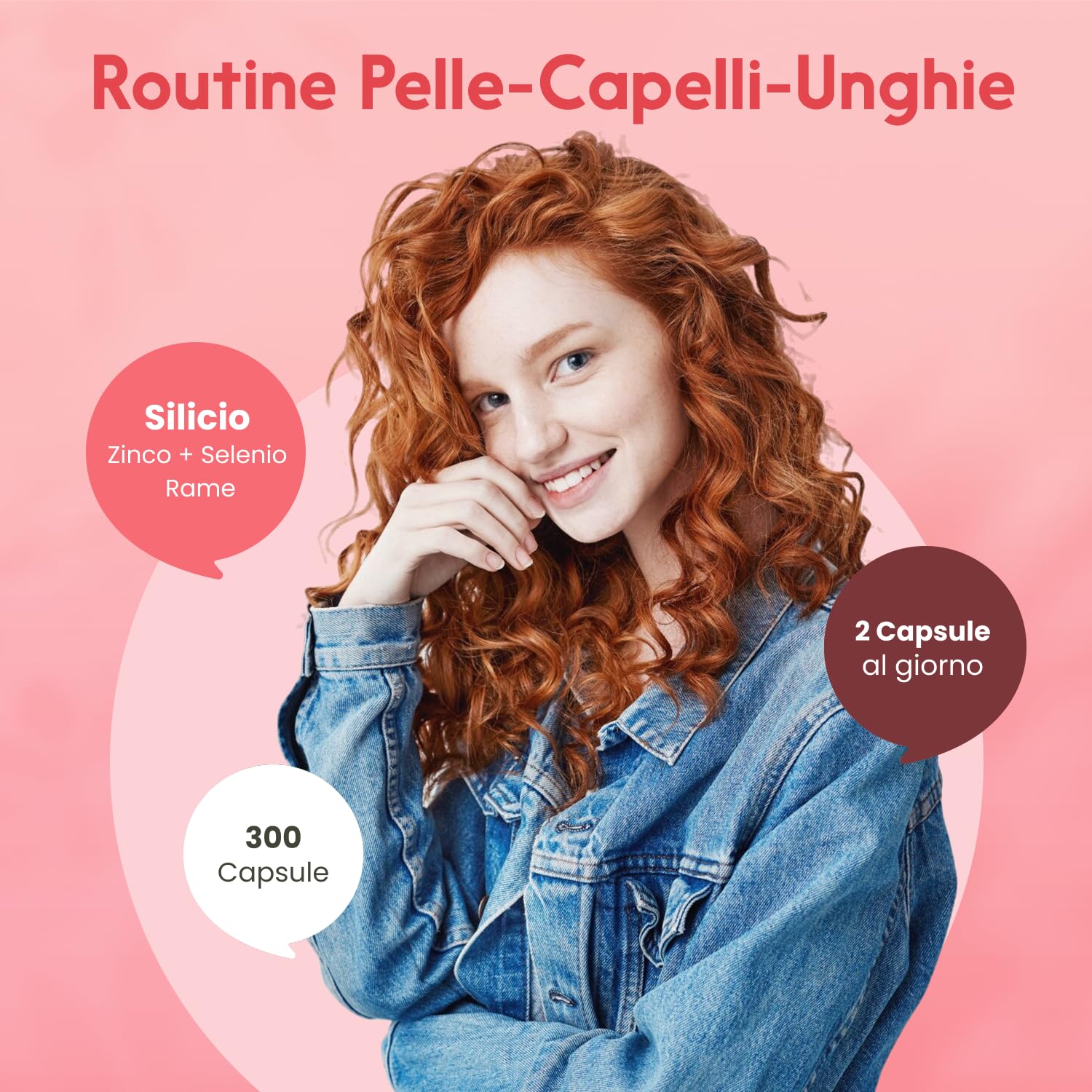 Complesso di silicio – 300 capsule con 500 mg di silicio con zinco, rame e selenio – silice di estratto di bambù – popolare tra le donne perdita di capelli – vitamine per capelli – Vegano e prodotto